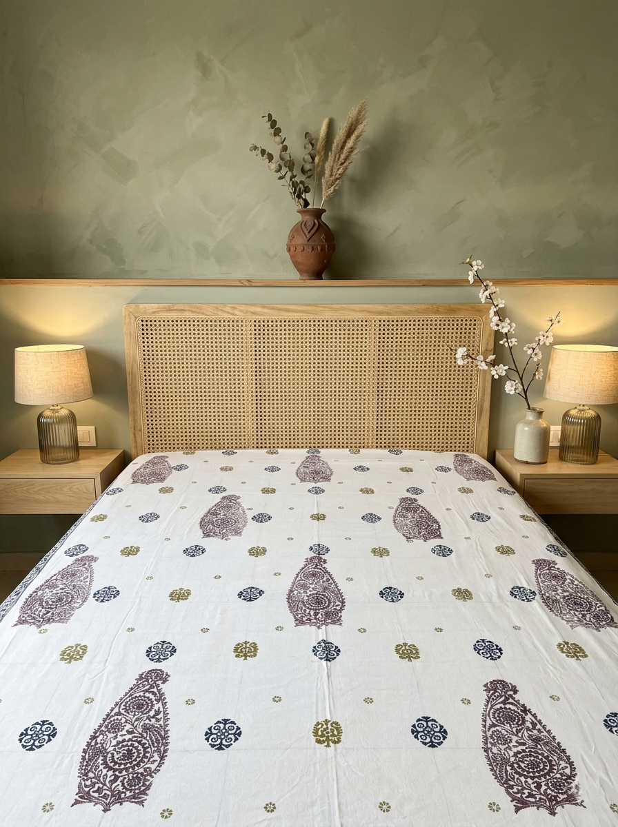 Block Printed Bedsheet