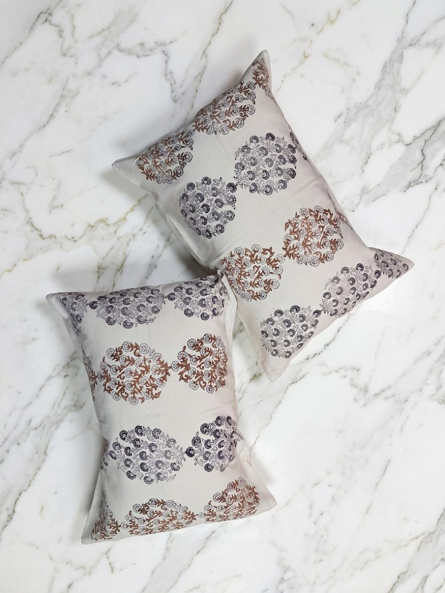 Block Printed Pillow Covers